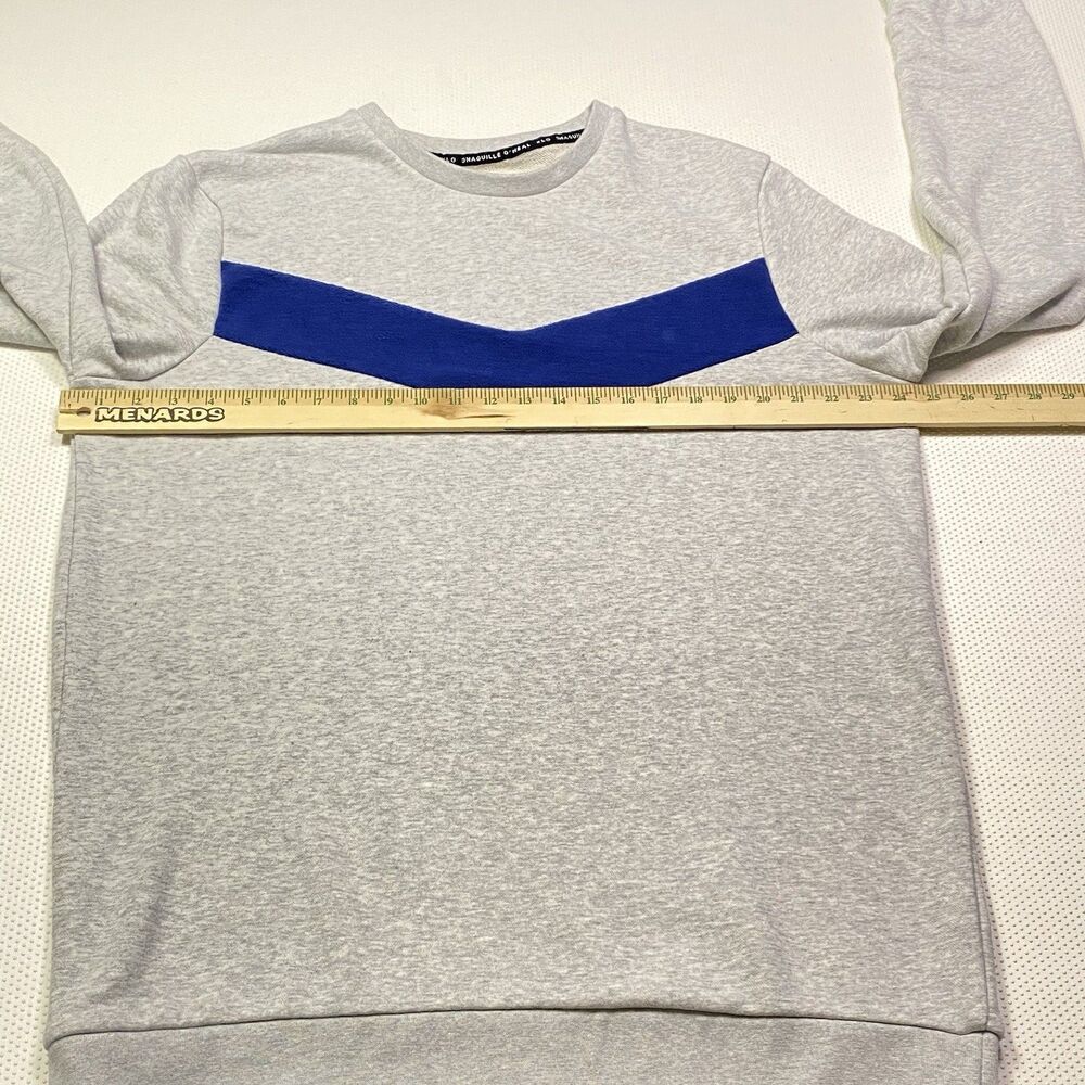 Shaquille O'Neal Gray Blue French Terry Crewneck Sweatshirt Mens Big & Tall XLT - Picture 3 of 9